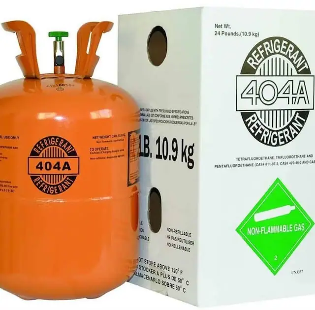 24 lb cylinder of reclaimed R-404A refrigerant
