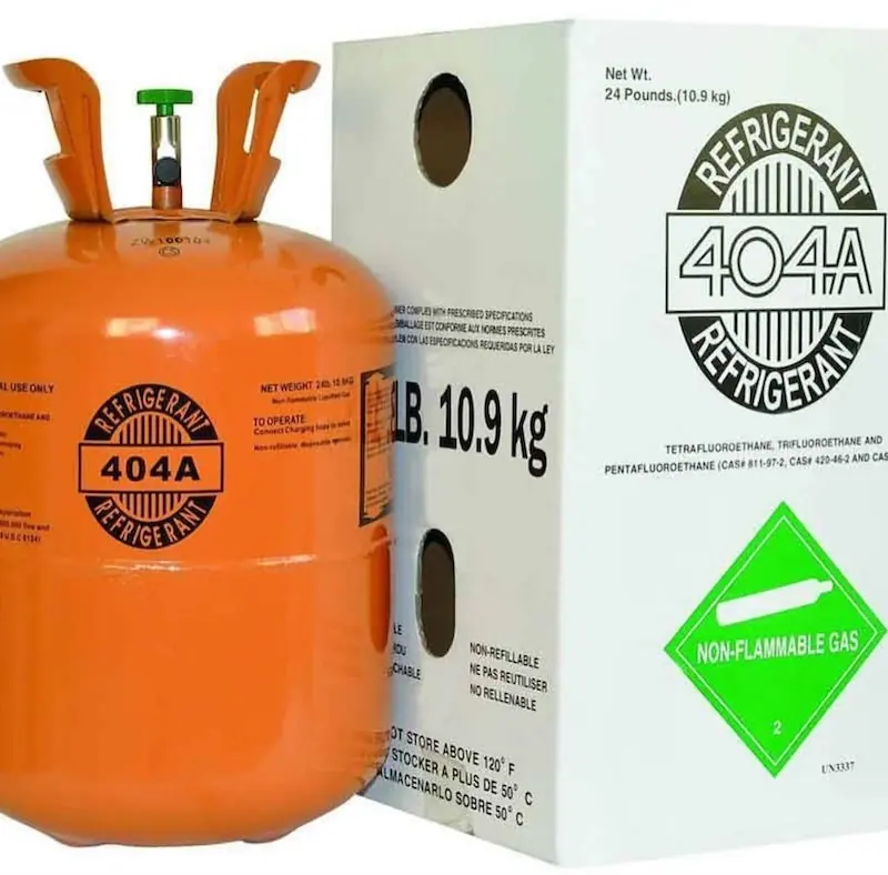 24 lb cylinder of reclaimed R-404A refrigerant