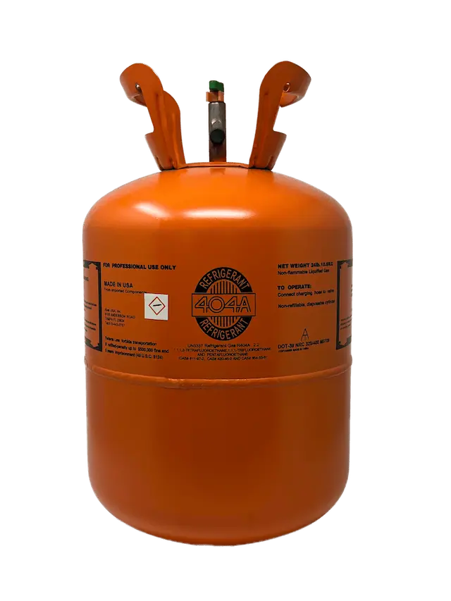 24 lb cylinder of reclaimed R-404A refrigerant