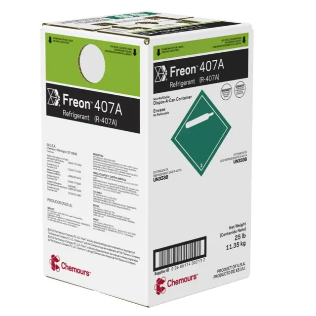 25 lb factory-sealed cylinder of R-407A refrigerant
