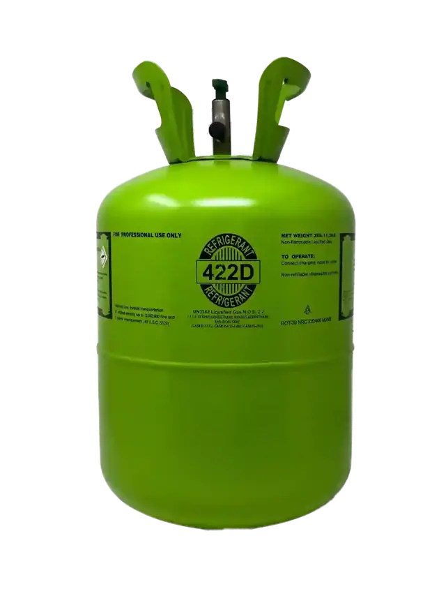25 lb cylinder of R-422D refrigerant