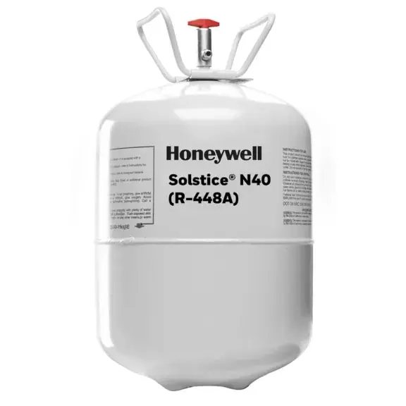 25 lb cylinder of Honeywell R-448A refrigerant
