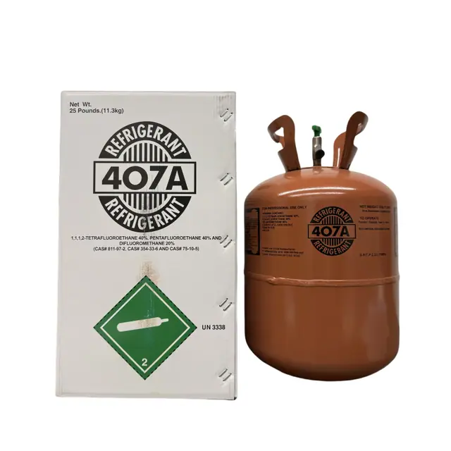 Thirty 25 lb refrigerant cylinders shown together, the R-407A quantity in this listing.