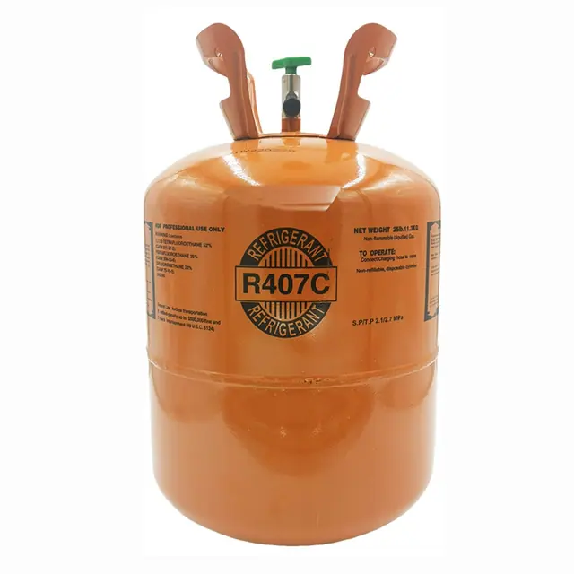 A single 25 lb cylinder of R-407C refrigerant.