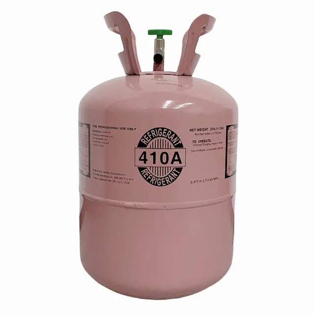 A single upright 25 lb refrigerant cylinder labelled R-410A against a plain background.