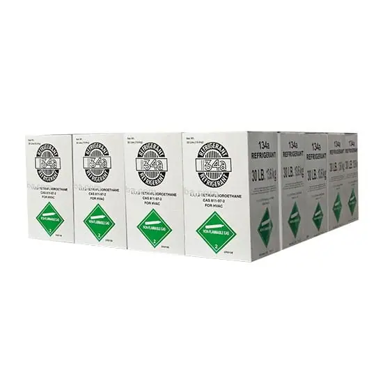 Bulk pack of twenty 30 lb R-134a automotive refrigerant cylinders